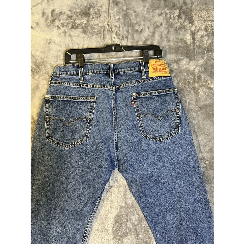 Levis 505 Regular Fit Mens Jeans 38x29 Medium Wash Blue Straight Leg Denim